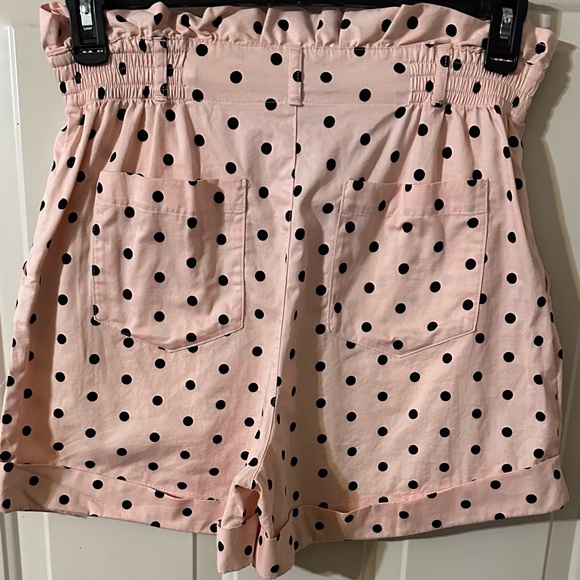 Who What Wear pink shorts with black polkadots - Picture 2 of 4